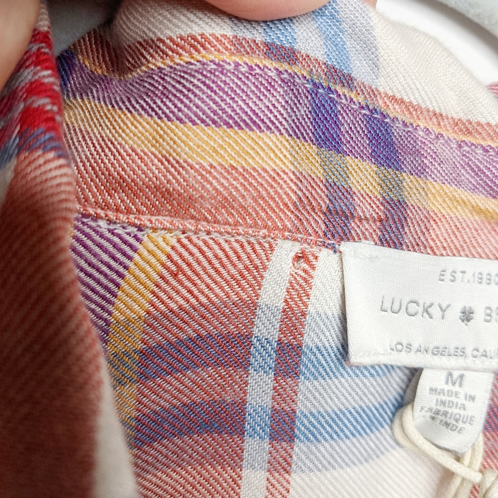 [SOLD] LUCKY BRAND Lightweight Plaid Shirt NWT - Picture 11 of 11